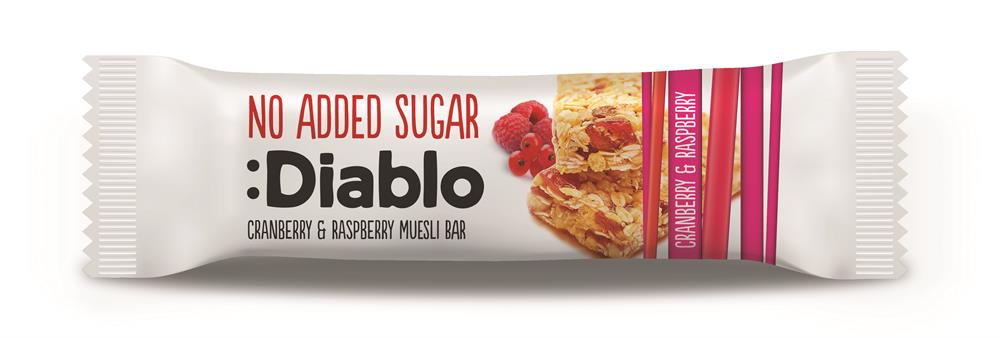 Diablo Sugar Free Cran & Rasp Muesli Bar