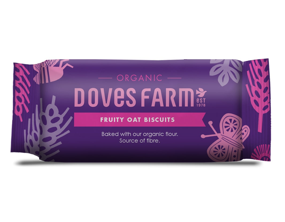Doves Farm Organic Fruity Oat Biscuits  roll-pack