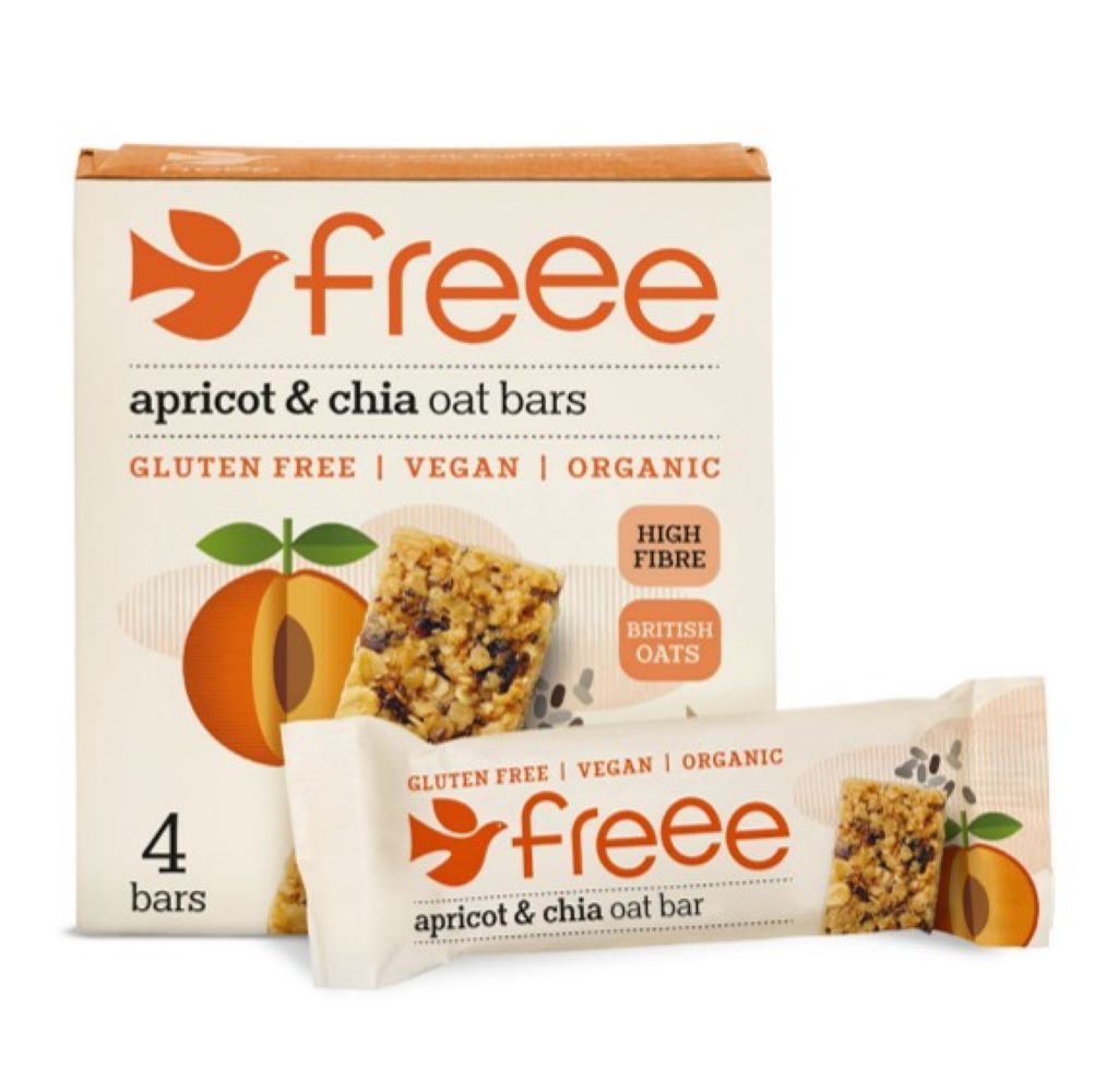 Doves Farm Org GF Apricot & Chia Flapjack 4 x 35g
