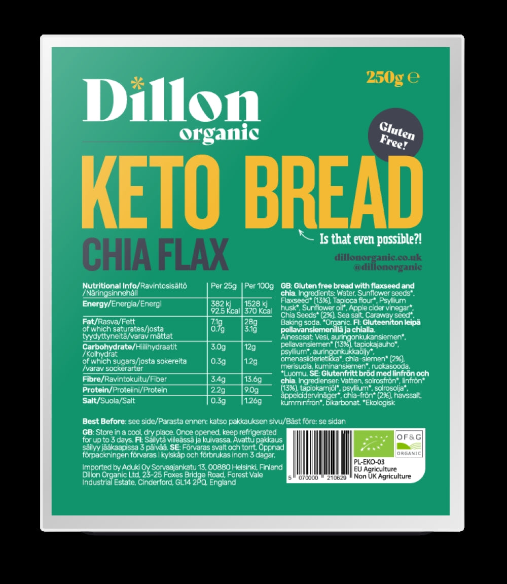 Dillon Organic Chia Flax Keto Bread g