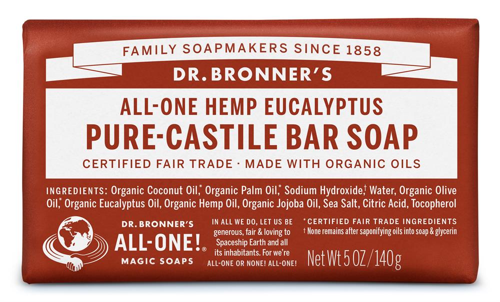 Dr. Bronner's Eucalyptus Pure-Castile Bar Soap