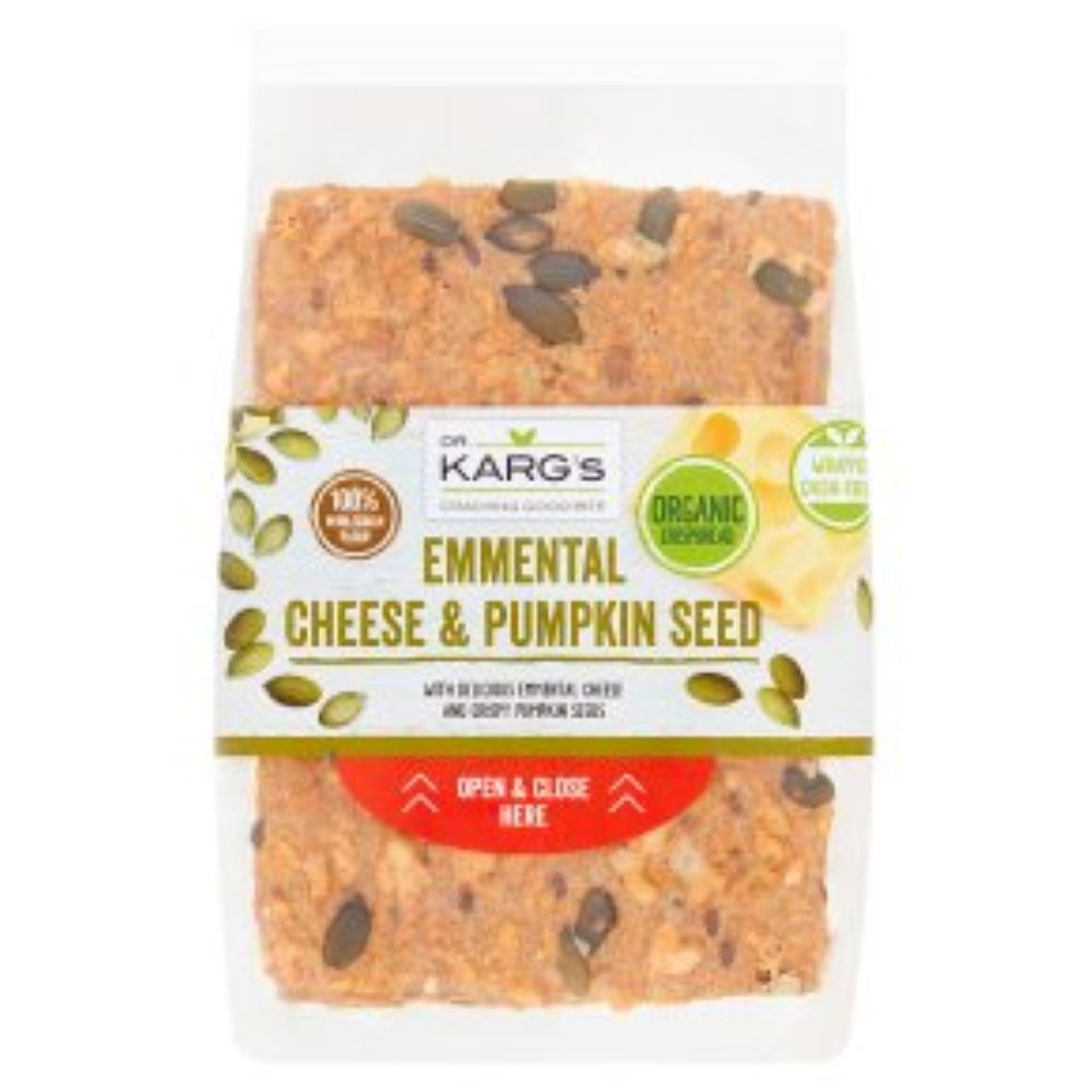Dr Karg Organic Emmental Cheese & Pumpkin Seed Crispbread