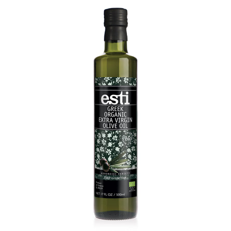 Esti Greek Organic Extra Virgin Olive Oil ml Glass Bottle