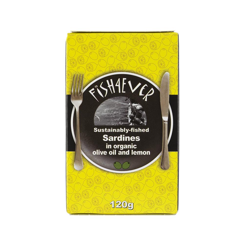 Fish4Ever Whole Sardines in Organic Olive Oil and Lemon