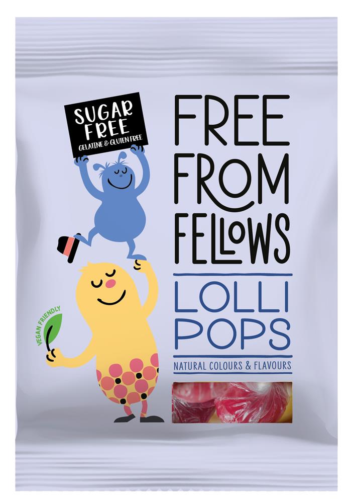 Free From Fellows Cola and Strawberry Lollipops