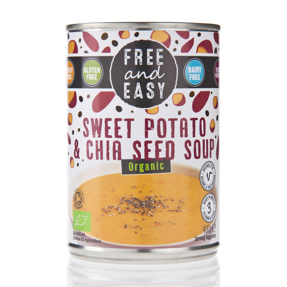 Free & Easy Organic Sweet Potato & Chia Seed Soup