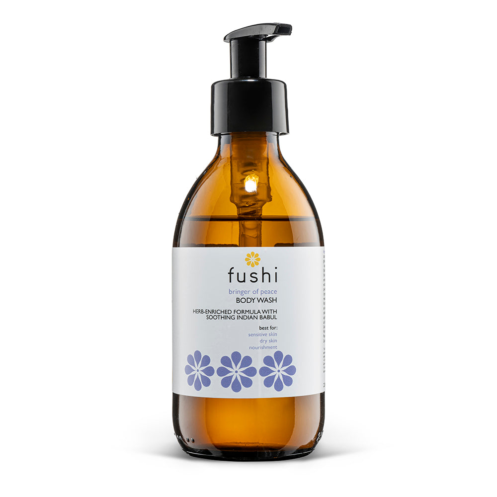 Fushi Wellbeing Bringer of Peace Herbal Body Wash 2 Glass bottle