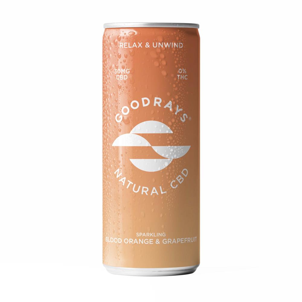 Goodrays Blood Orange & Grapefruit Natural CBD Seltzer