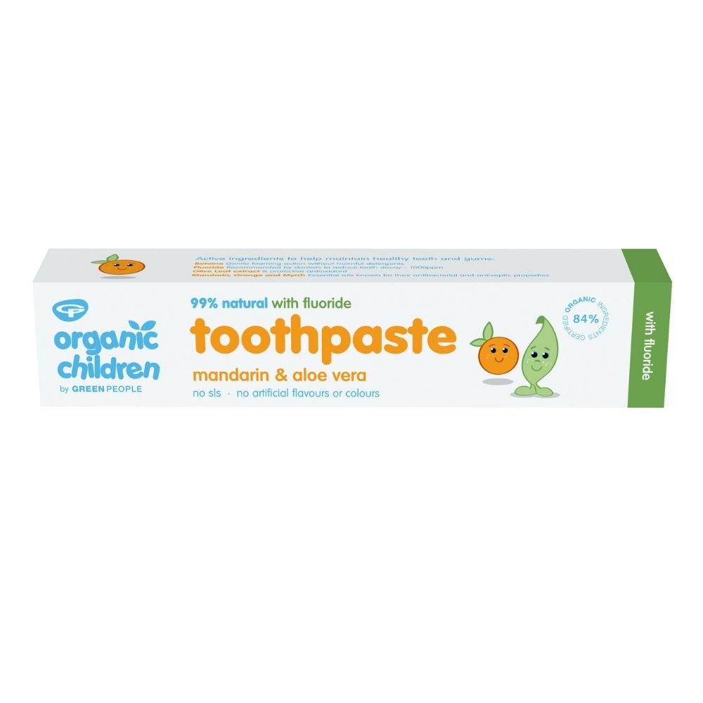 Green People Organic Children Mandarin & Aloe Vera Toothpaste with Fluoride