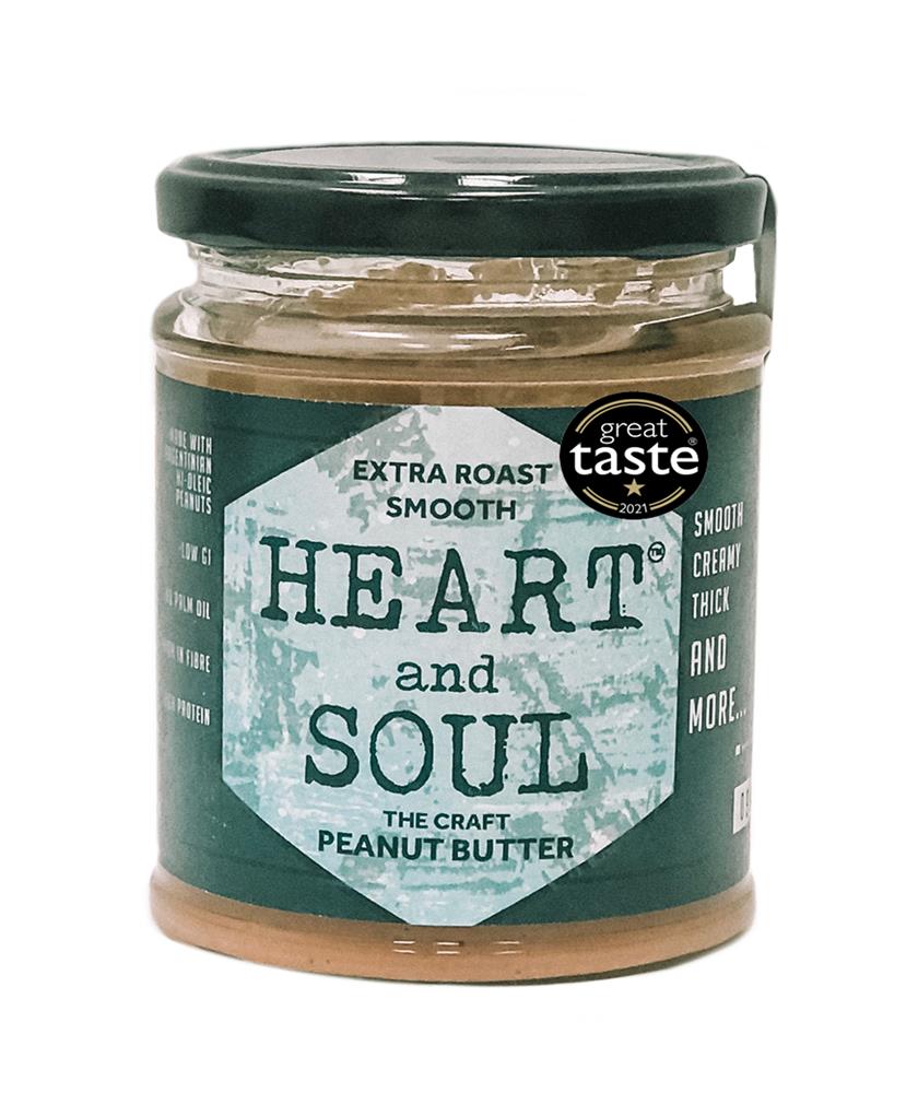 Heart and Soul Extra Roast Smooth Peanut Butter Jar
