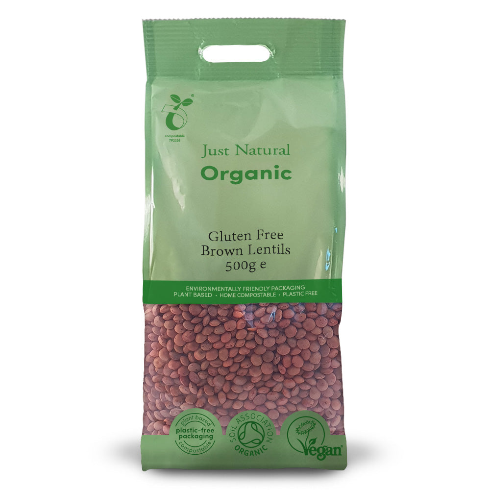 Just Natural Gluten Free Organic Gluten Free Brown Lentils