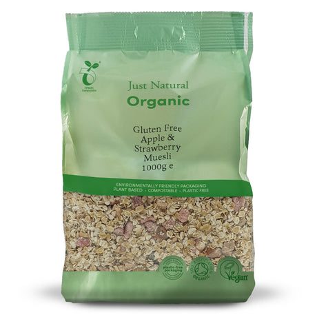 Just Natural Gluten Free Organic Gluten Free Apple & Strawberry Muesli