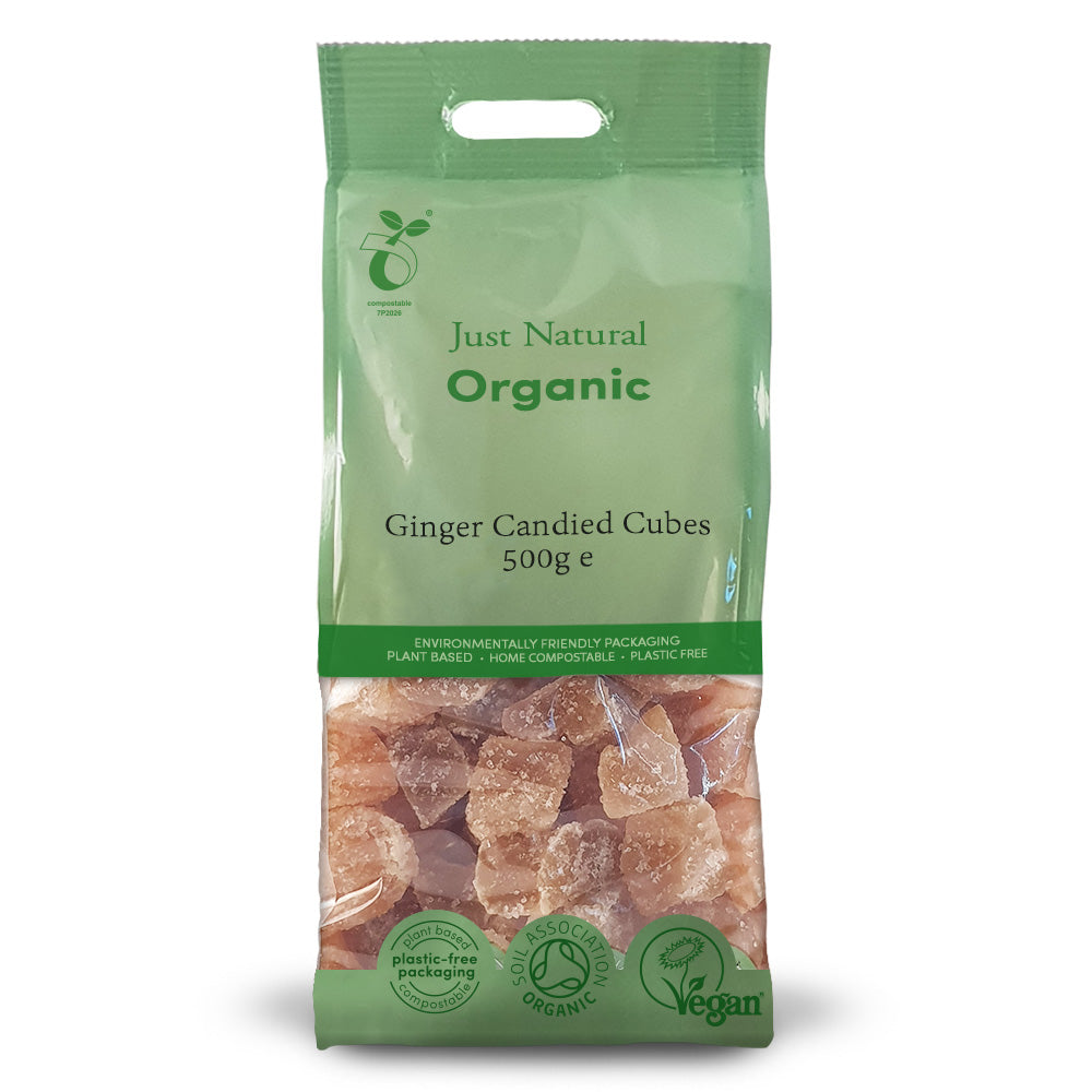 Just Natural Organic Ginger Candied Cubes