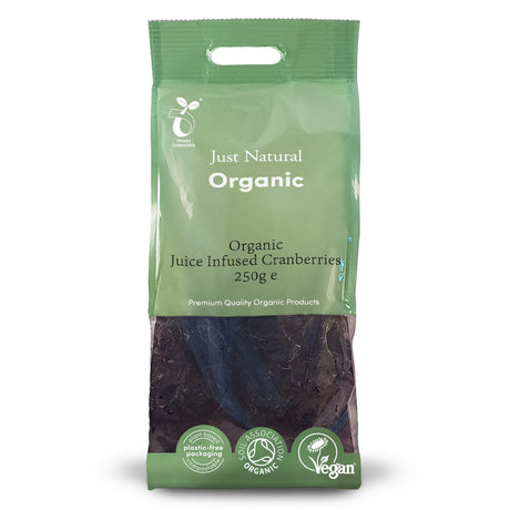 Just Natural Organic Organic Juice Infused Cranberries