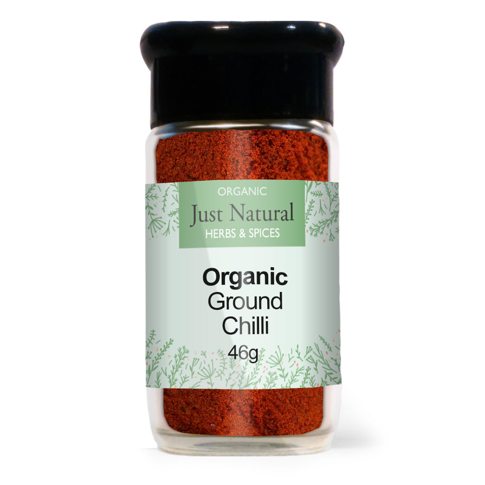 Just Natural Herbs Organic Ground Chilli (Glass Jar)