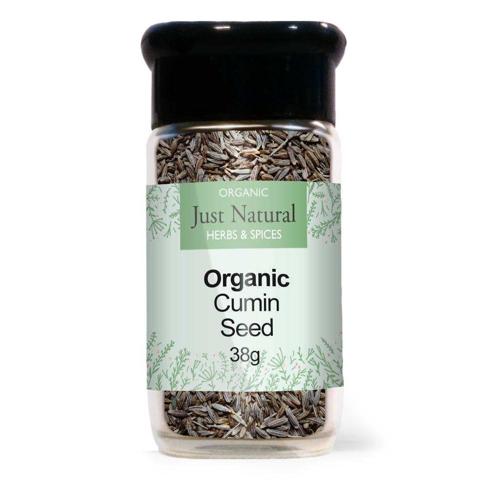 Just Natural Herbs Organic Cumin Seed (Glass Jar) 33g