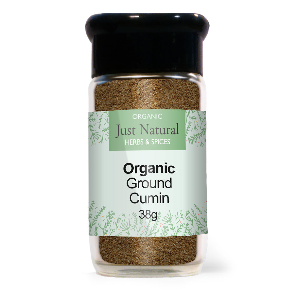 Just Natural Herbs Organic Ground Cumin (Glass Jar) 38g