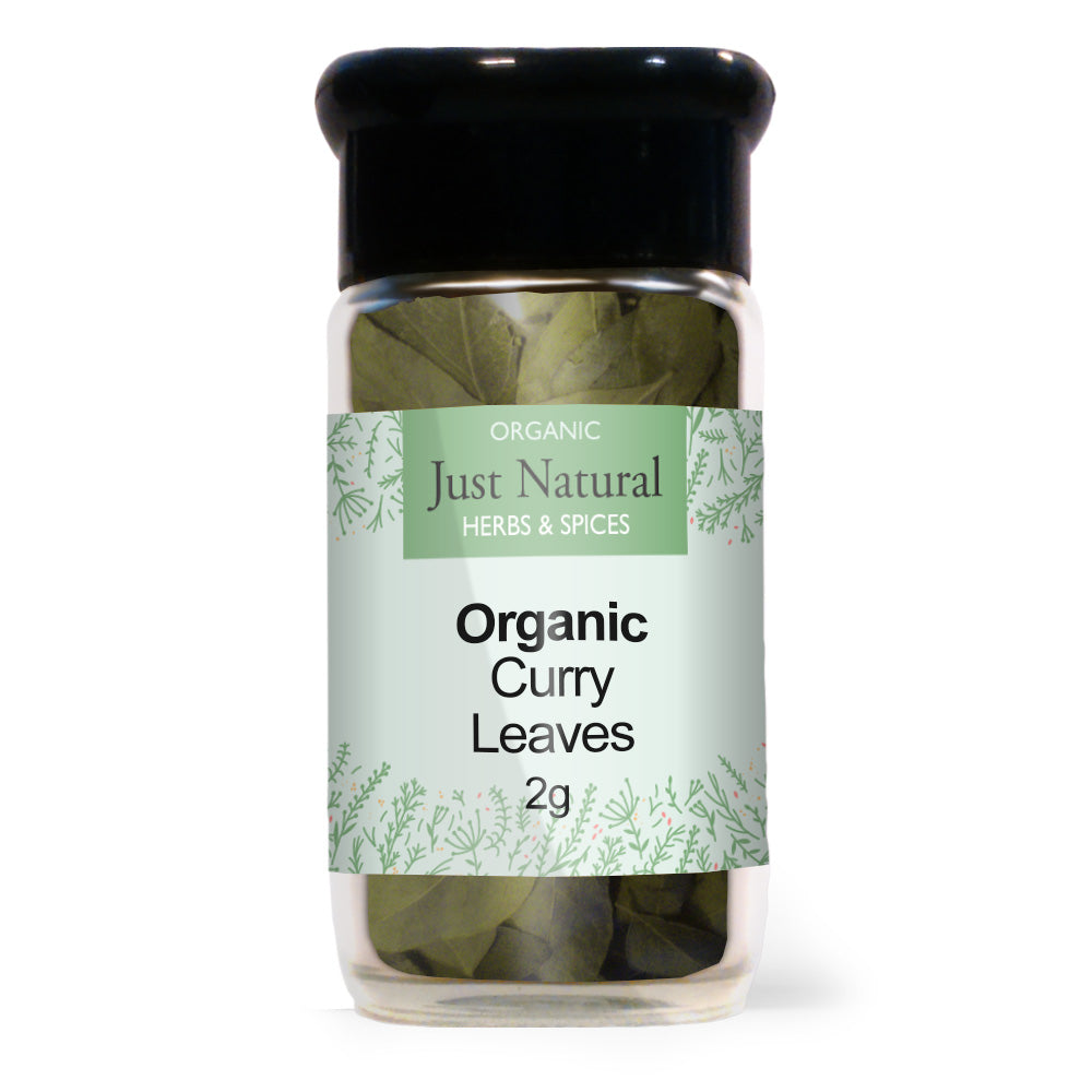 Just Natural Herbs Organic Curry Leaves (Glass Jar) 2g