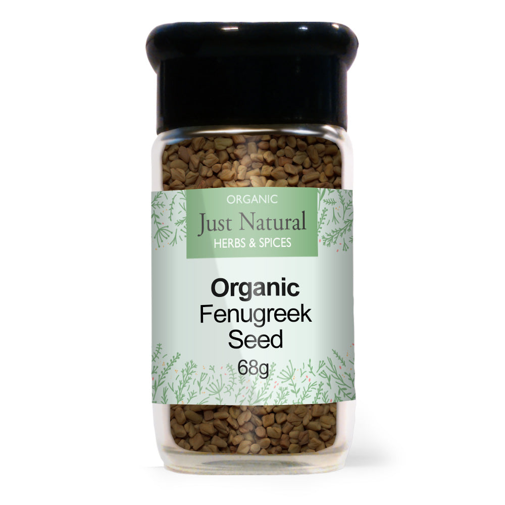 Just Natural Herbs Organic Fenugreek Seed (Glass Jar) 68g