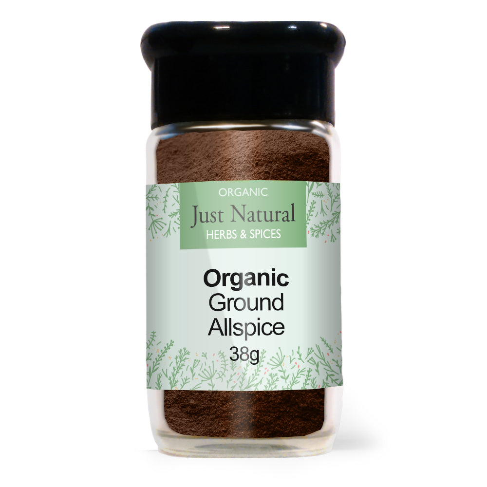 Just Natural Herbs Organic Ground Allspice (Glass Jar) 35g