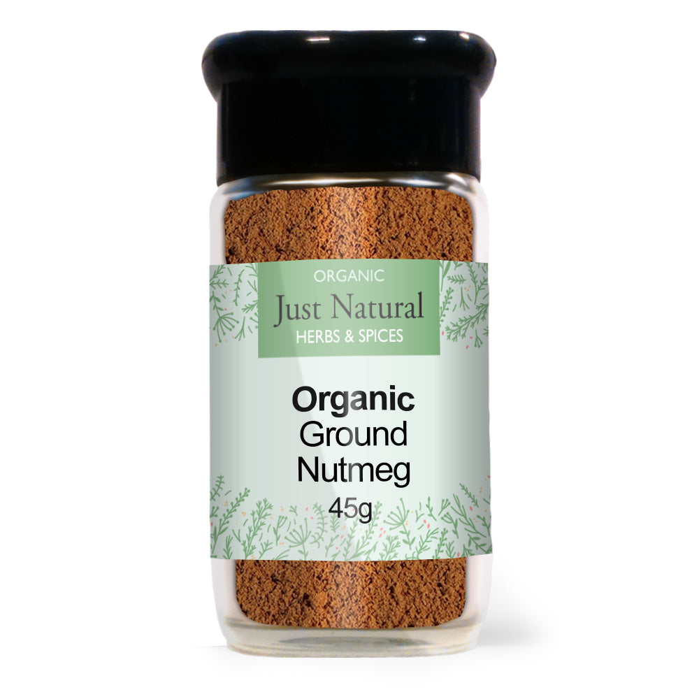 Just Natural Herbs Organic Ground Nutmeg (Glass Jar)