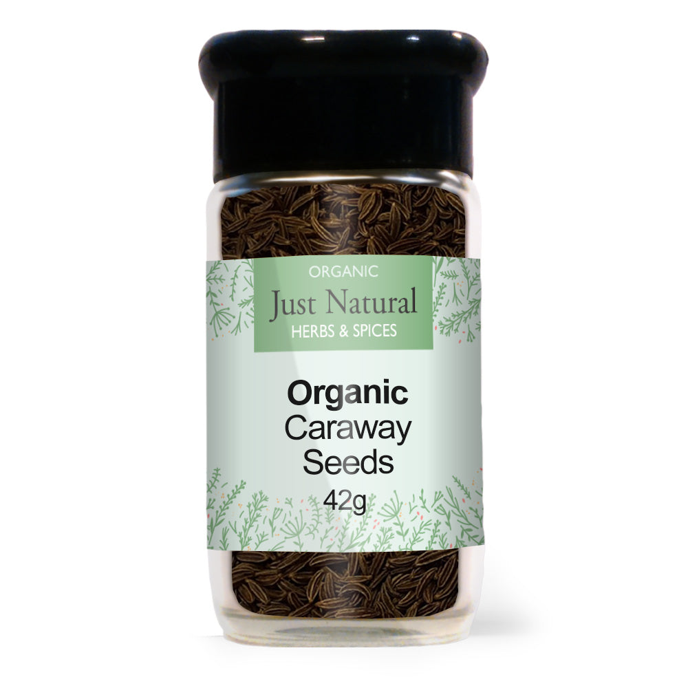 Just Natural Herbs Organic Caraway Seeds (Glass Jar)