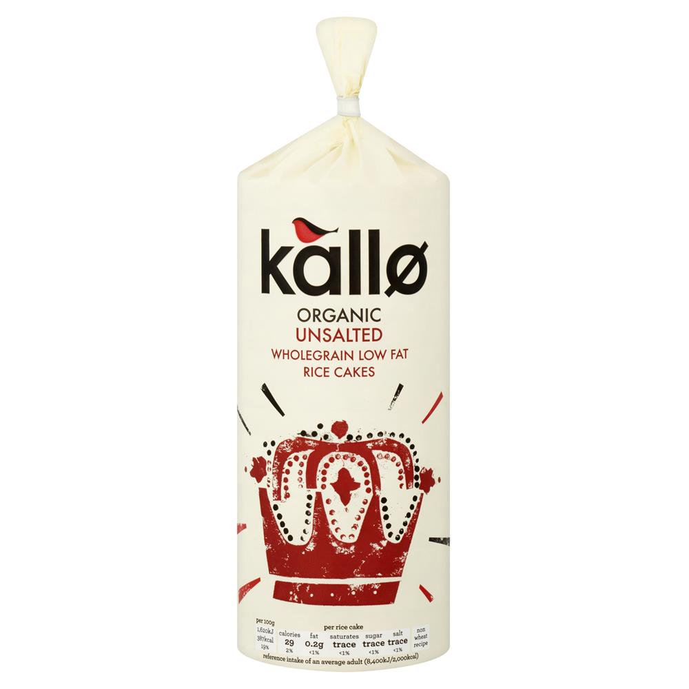 Kallo Organic Thick Slice No Added Salt Rice Cakes