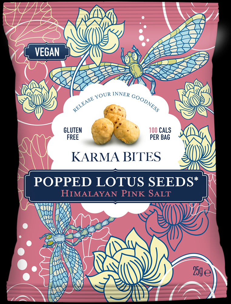 Karma Bites Popped Lotus Seeds Pink Salt 25g