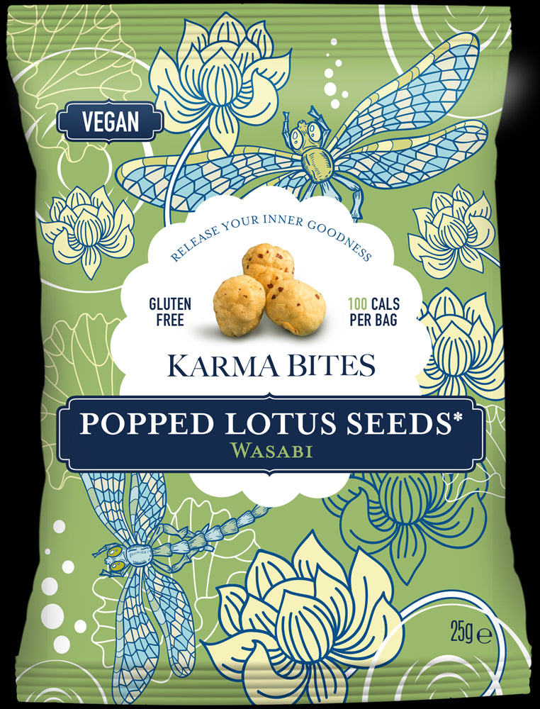 Karma Bites Popped Lotus Seeds Wasabi 25g