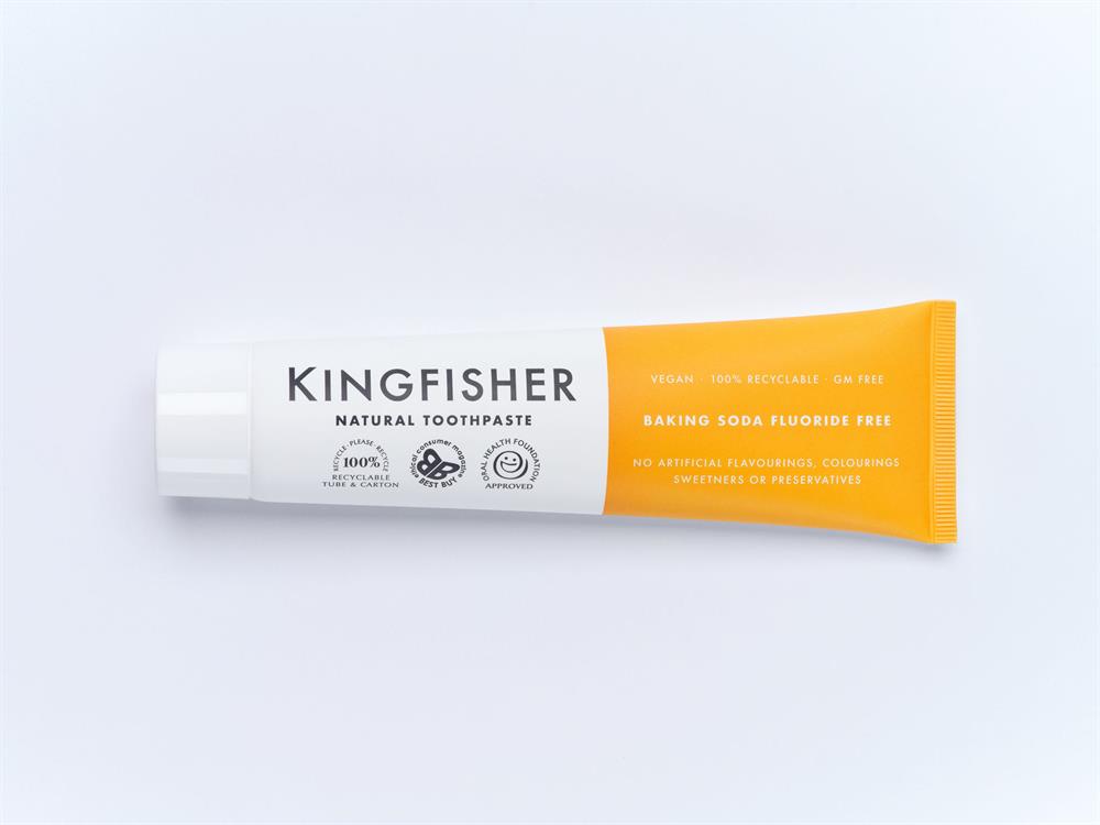 Kingfisher Baking Soda Mint Fluoride Free Toothpaste