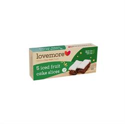 Lovemore Foods 5 Iced Fruit Cake Slices GF DF