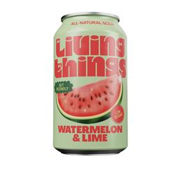 Living Things Watermelon & Lime Prebiotic + Probiotic Soda