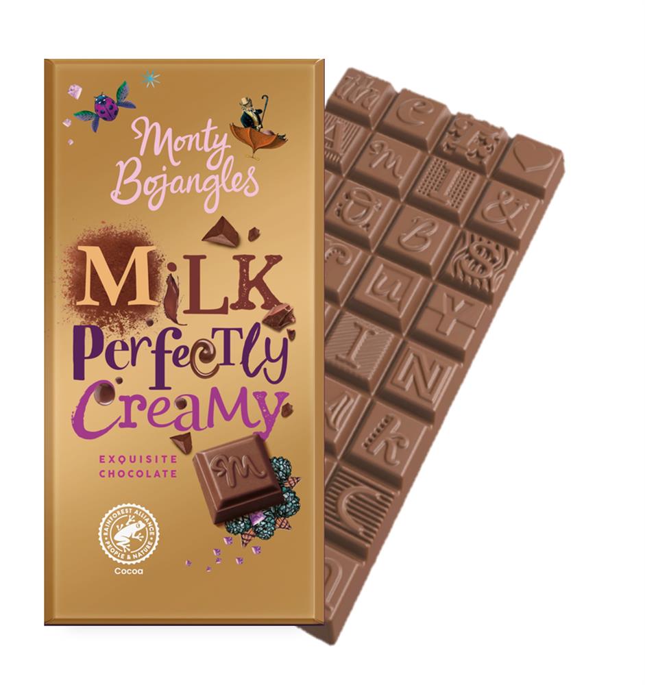 Monty Bojangles RFA MILK Chocolate Perfectly Creamy Bar