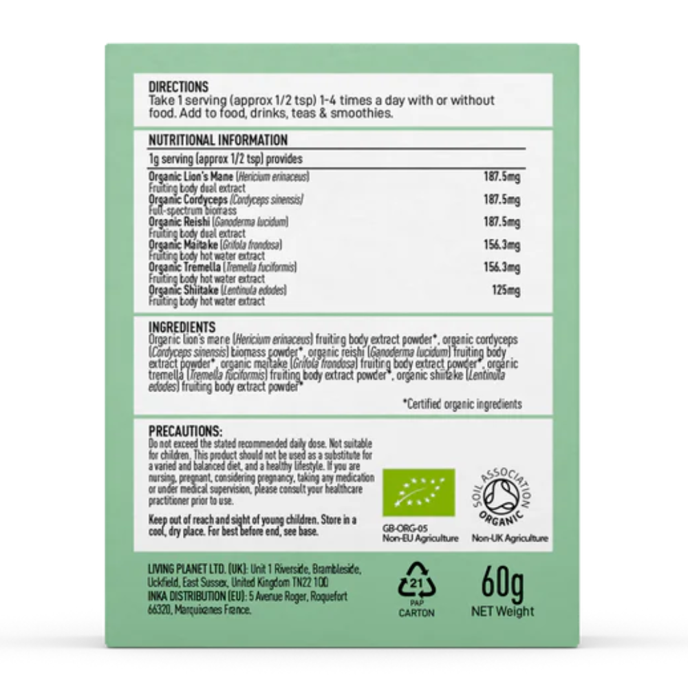Mushrooms For Life Organic Myco Synergy Powder