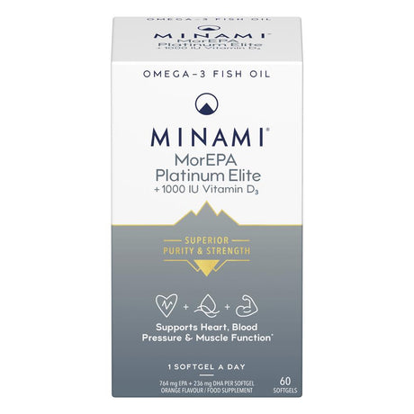Minami MorEPA Platinum Elite + 1000 IU Vitamin D3 60 Softgels