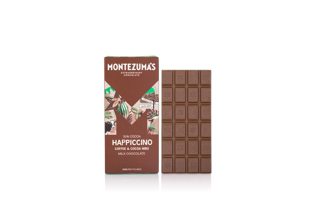 Montezumas Chocolate Happiccinno Milk Chocolate with Coffee & Cocoa Nibs