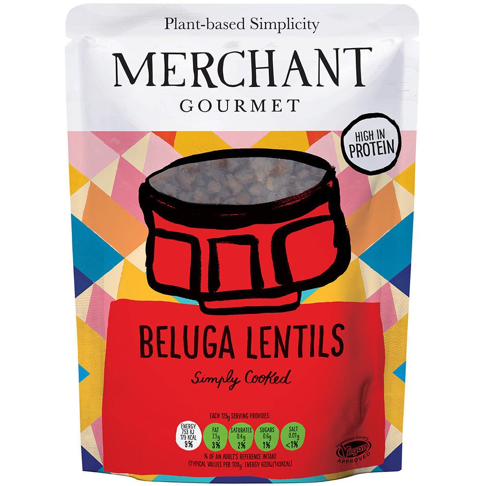 Merchant Gourmet Beluga Lentils Ready to Eat g