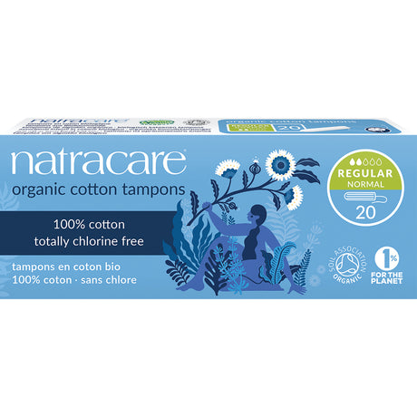 Natracare Organic Non-Applicator Tampons Regular x 10