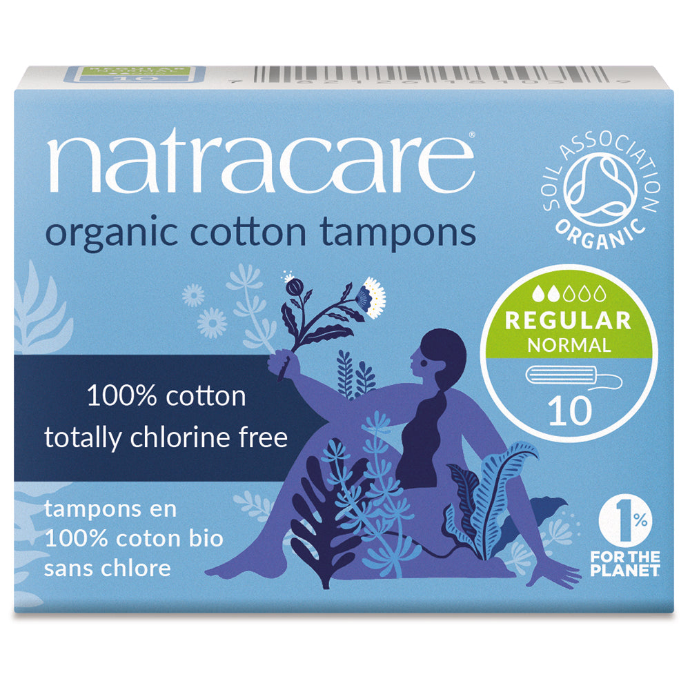 Natracare Organic Non-Applicator Tampons Regular x 10