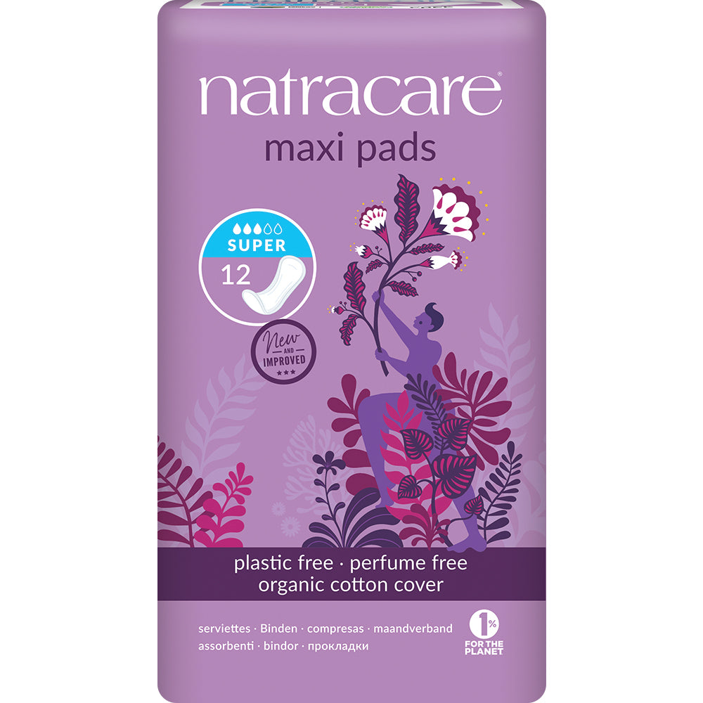 Natracare Natural Maxi Pads Super 12's