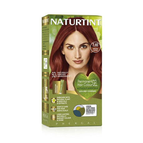 Naturtint Permanent Hair Colour Gel 7.46 Arizona Copper 170ml