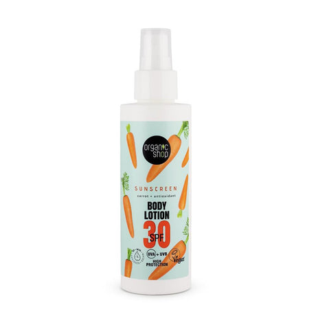 Organic Shop Sunscreen Body Lotion SPF 30 Carrot + Antioxidant 150ml
