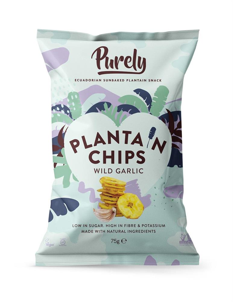 PURELY PLANTAIN Plantain Chips - Wild Garlic