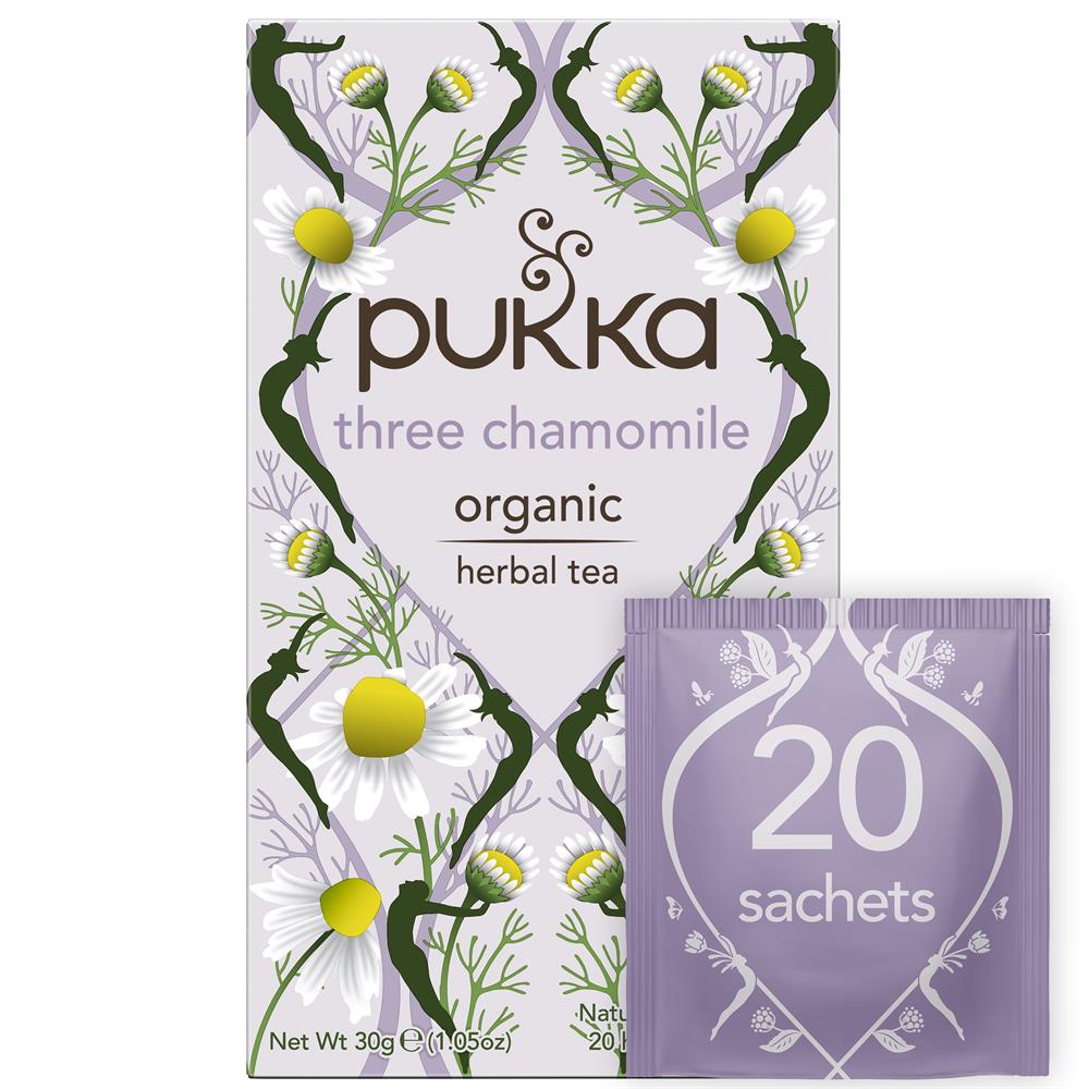 Pukka Herbs Three Chamomile 20 herbal tea sachets