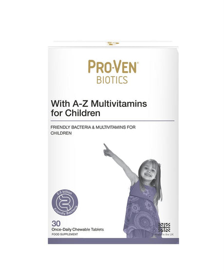 Pro-Ven Biotics With A-Z Multivitamins for Children - 30 Chewable Tablets