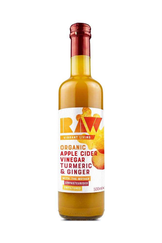 Raw Health Org Raw Apple Cider Vinegar with Turmeric & Ginger