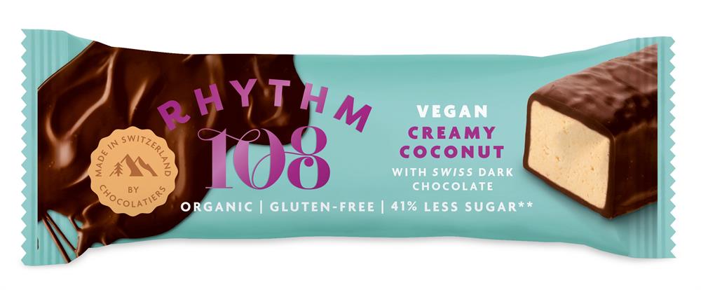 Rhythm 108 A Swiss Chocolate Coated Bar - Super Coconut flavour