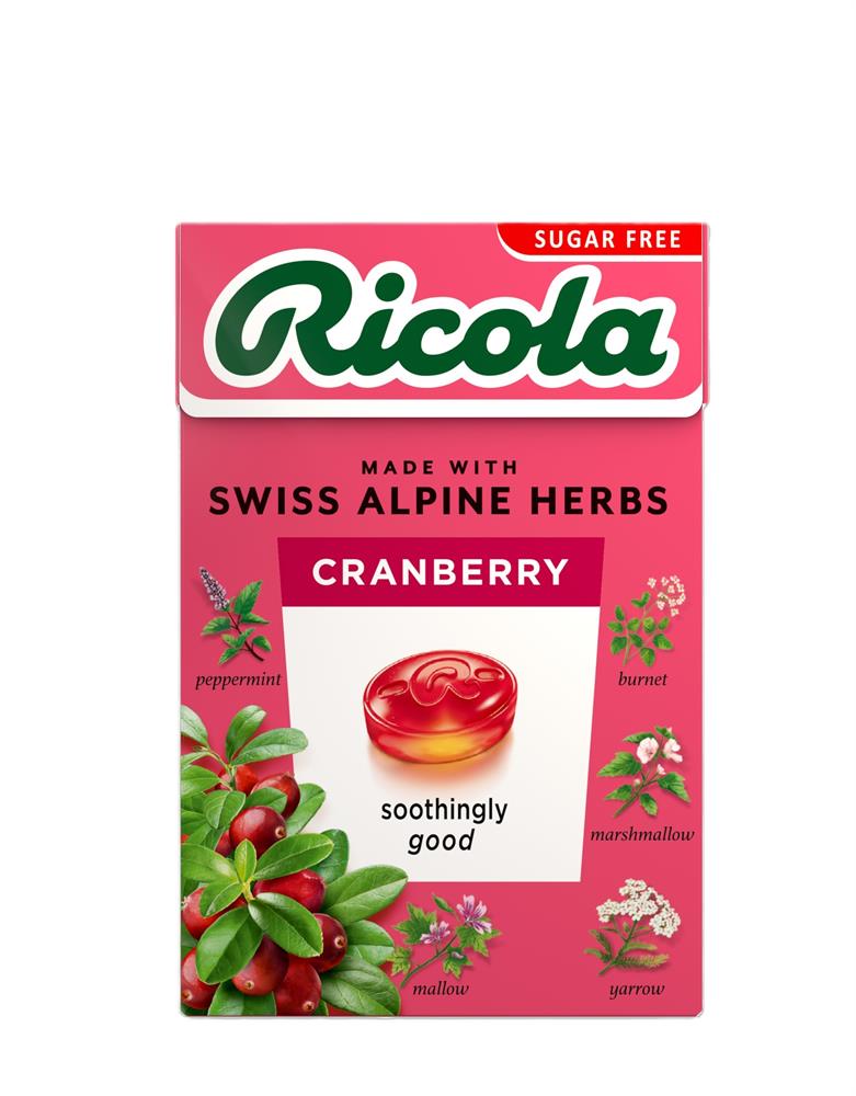 Ricola Cranberry Sugar Free Box with Stevia