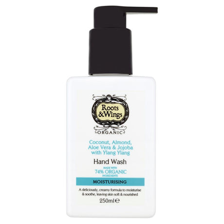 Roots & Wings Organic Coconut, Almond, Aloe Vera & Jojoba with Ylang Ylang Hand Wash 250ml