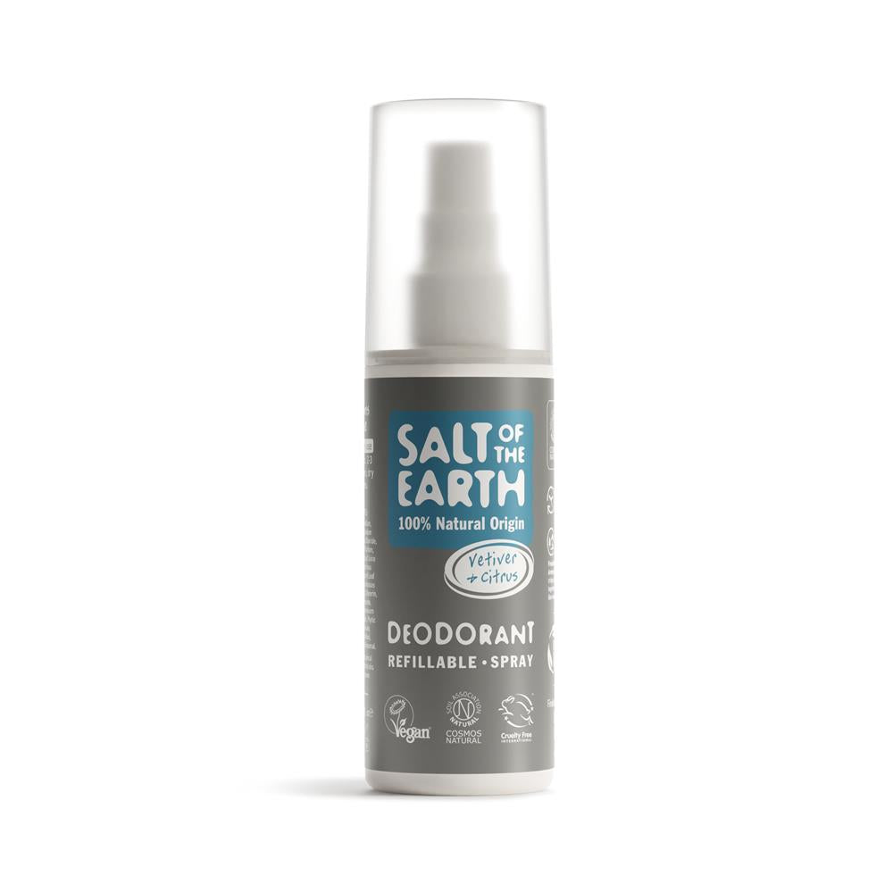 Salt Of the Earth Vetiver & Citrus Natural Deodorant Spray for Men